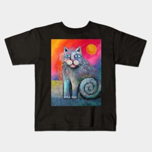 Scuffy cat larger Kids T-Shirt